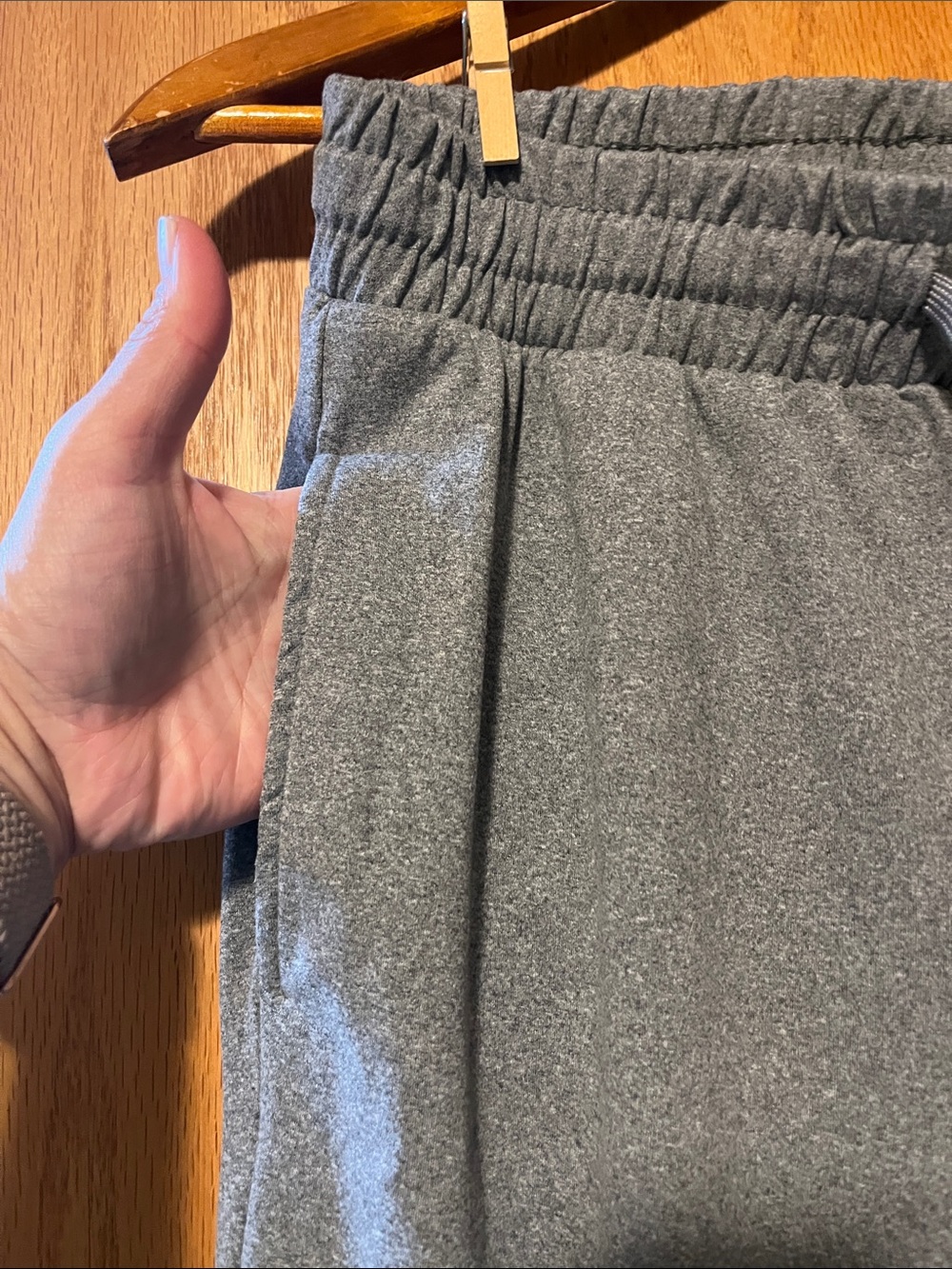 Free People Heather Gray Wide-Leg Knit Pull-On Pants - Picture 5 of 12